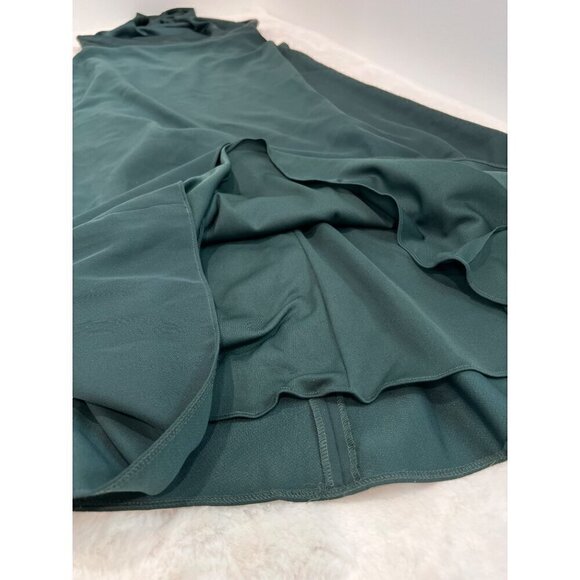 New AFTER SIX Size 14-R High-Neck Open-Back Maxi Dress With Scarf Tie *Defect* - Picture 9 of 12